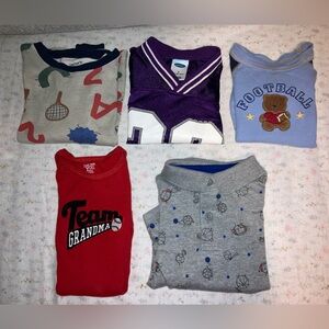 🏈5 pc boys sports🏀Carter's & Old Navy bundle lot 12-18 months plus one 5T shirt